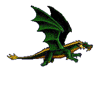 green dragon flying