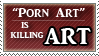 porn art is killing art stamp