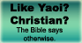 like yaoi? christian? the bible says otherwise stamp